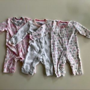 Set of 3 preemie onesies
